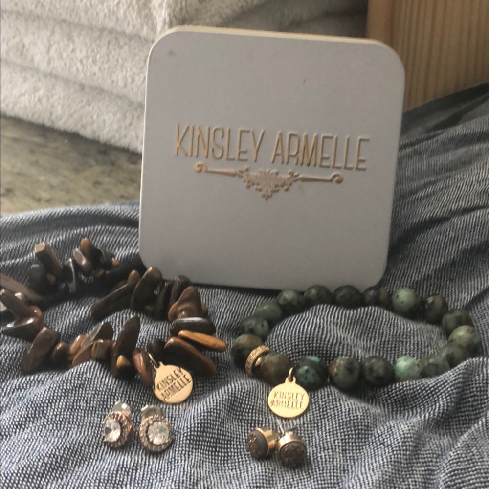 Kinsley Armelle bracelet and earring set.